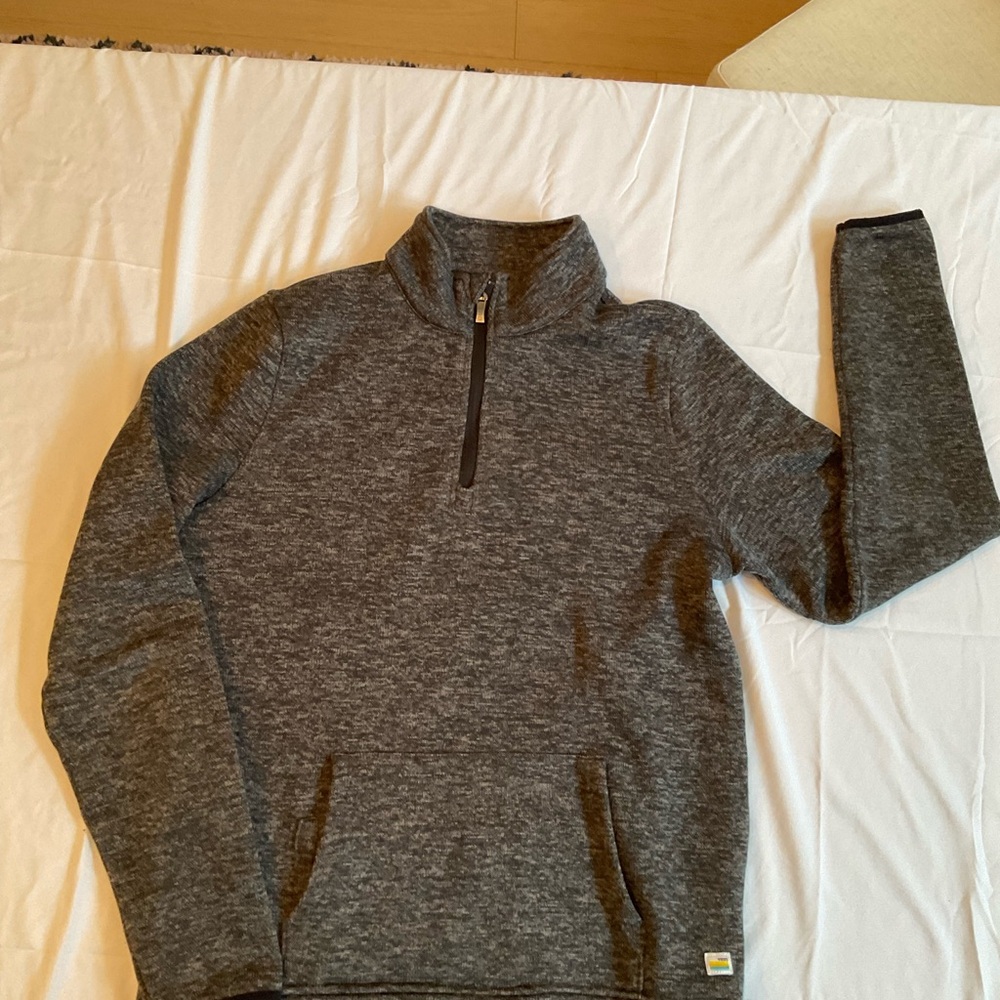 Vuori Charcoal Zip-Up Men's Sweater